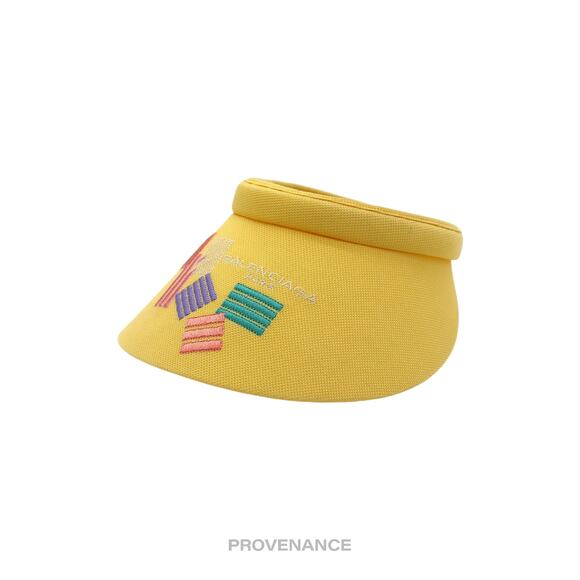 🔴 Balenciaga Logo Golf Visor - Yellow Abstract Colourblock - Picture 3 of 6